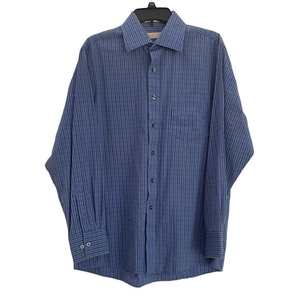 MICHAEL KORS Blue Striped Dress Shirt Men’s Large 16‎ 34/35